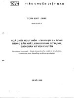 hóa chất nguy hiểm-qui phạm an toàn trong sản xuất, kinh doanh, sử dụng, bảo quản và vận chuyển