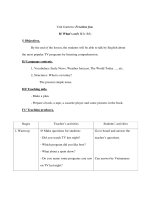 Anh văn 7 - Unit fourteen: Freetime fun - Phần 5 ppt