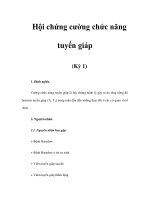 Hội chứng cường chức năng tuyến giáp (Kỳ 1) potx