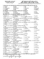 De thi ban ki II lop 12