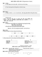 Đề thi HSG Toán, TV, anh văn L1-4 cấp huyện