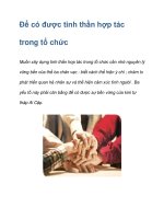 Để có được tinh thần hợp tác trong tổ chức doc