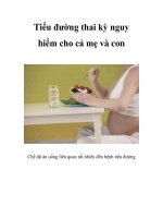 Tiểu đường thai kỳ nguy hiểm cho cả mẹ và con ppsx