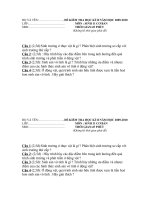 Sinh_11 Thi Học kỳ II số 9