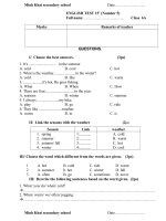 Kiem tra 15'''' lan 2 ky II