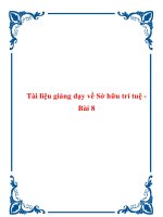 tài liệu giảng dạy về sở hữu trí tuệ - bài 8