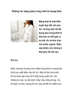 Những tác dụng phụ trong thời kì mang thai ppt