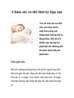 Chăm sóc cơ thể thời kỳ hậu sản pps