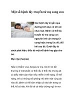 Một số bệnh lây truyền từ mẹ sang con docx