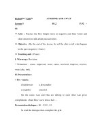 Giáo án Anh văn lớp 6 - Period 59 - Unit 9 - Lesson 5 93 - AT HOME AND AWAY B1,2 P.92 potx