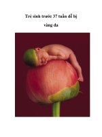 Trẻ sinh trước 37 tuần dễ bị vàng da potx