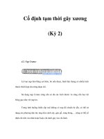 Cố định tạm thời gãy xương (Kỳ 2) ppt