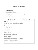 Giáo án toán lớp 4 - DẤU HIỆU CHIA HẾT CHO 9 docx