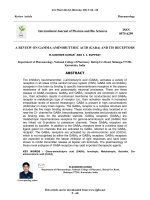 A REVIEW ON GAMMA AMINOBUTYRIC ACID (GABA