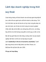 Lãnh đạo doanh nghiệp trong thời suy thoái pdf