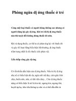 Phòng ngừa dị ứng thuốc ở trẻ pdf