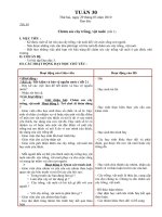 Giáo án lớp 3 - tuần 30 theo chuẩn, ngắn, dễ sửa.