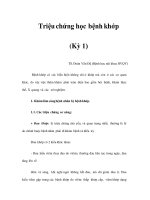 Triệu chứng học bệnh khớp (Kỳ 1) doc