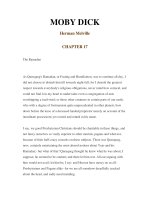 LUYỆN ĐỌC TIẾNG ANH QUA CÁC TÁC PHẨM VĂN HỌC –MOBY DICK Herman Melville CHAPTER 17 potx