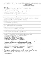 ĐỀ THI CHỌN HỌC SINH GIỎI CẤP TRƯỜNG - GIANG PHONG