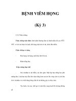 BỆNH VIÊM HỌNG (Kỳ 3) ppsx