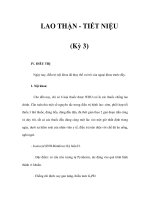 LAO THẬN - TIẾT NIỆU (Kỳ 3) pptx