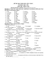 Đề thi hsg lớp 9 - THCS