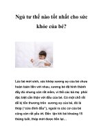 Ngủ tư thế nào tốt nhất cho sức khỏe của bé? doc