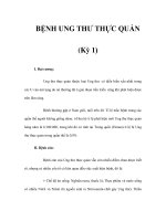 BỆNH UNG THƯ THỰC QUẢN (Kỳ 1) pot