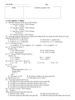 Đề KT 45 phút  lớp11 hk 2