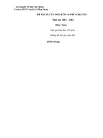 Đề tuyển sinh lớp 10 chuyên (đ2)