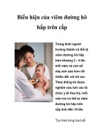 Biểu hiện của viêm đường hô hấp trên cấp docx