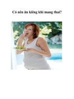 Có nên ăn kiêng khi mang thai? ppsx