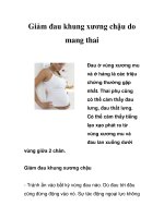 Giảm đau khung xương chậu do mang thai potx