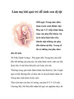 Làm mẹ khi quá trẻ dễ sinh con dị tật docx