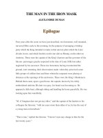 THE MAN IN THE IRON MASK ALEXANDRE DUMAS Epilogue potx