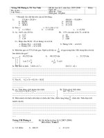 Đề thi Toán 5 HKI (2007-2008)