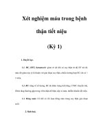 Xét nghiệm máu trong bệnh thận tiết niệu (Kỳ 1) ppt