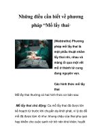 Những điều cần biết về phương pháp “Mổ lấy thai” docx
