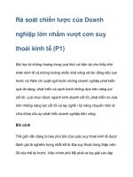 Rà soát chiến lược của Doanh nghiệp lớn nhằm vượt cơn suy thoái kinh tế docx