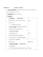Giáo án Anh văn lớp 8 - UNIT 9 - PERIOD 59 - LESSON 5 : WRITE docx