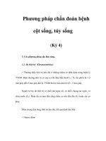 Phương pháp chẩn đoán bệnh cột sống, tủy sống (Kỳ 4) docx