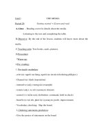 Giáo án Anh văn lớp 9 - Unit5 : Period 29: THE MEDIA Getting started + lListen and read pot