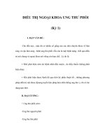 ĐIỀU TRỊ NGOẠI KHOA UNG THƯ PHỔI (Kỳ 1) doc