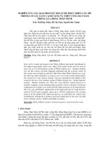 Nghiên cứu các giải pháp kỹ thuật để phát triển cây mè trong cơ cấu luân canh tăng vụ trên vùng đất xám trồng lúa Đồng Tháp Mười