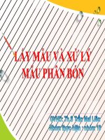 kỹ thuật xử lý mẫu phân bón