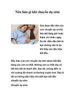 Nên làm gì khi chuyển dạ sớm pdf