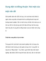 Xung đột và đồng thuận: Hai mặt của một vấn đề potx