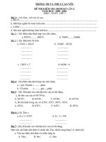 Đề thi lớp 3 lần 4