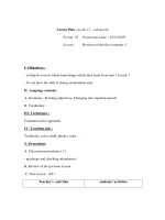 Giáo án Anh văn lớp 11 - Unit 1 đến 7 - Period 70 pdf